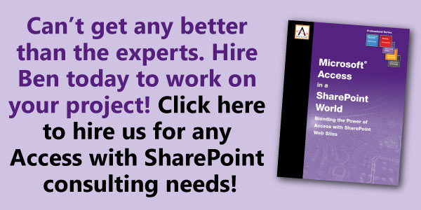 SharePoint Lists and Microsoft Access in depth