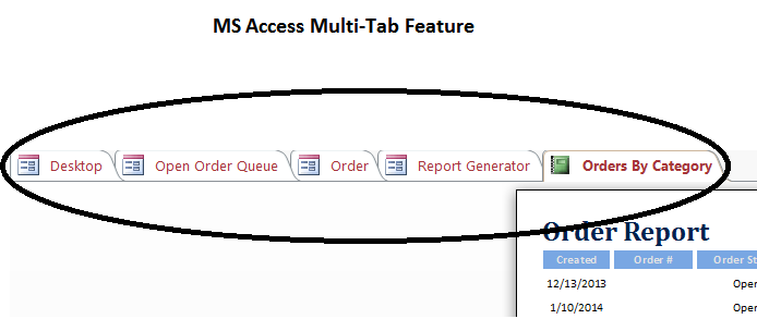 MS Access Multi-Tab Feature