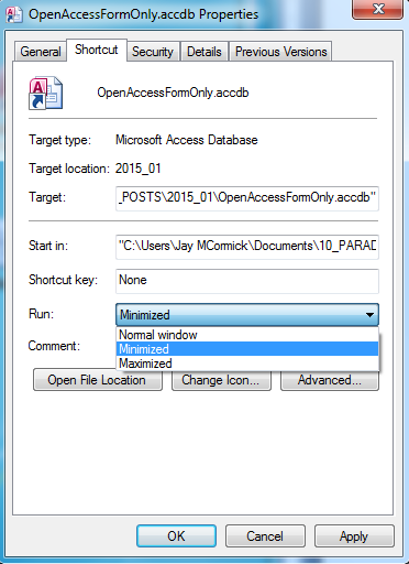 Step 8 How to Open your MS Access Application like a Customer Software Application Access Experts Blog IT Impact Jay McCormick