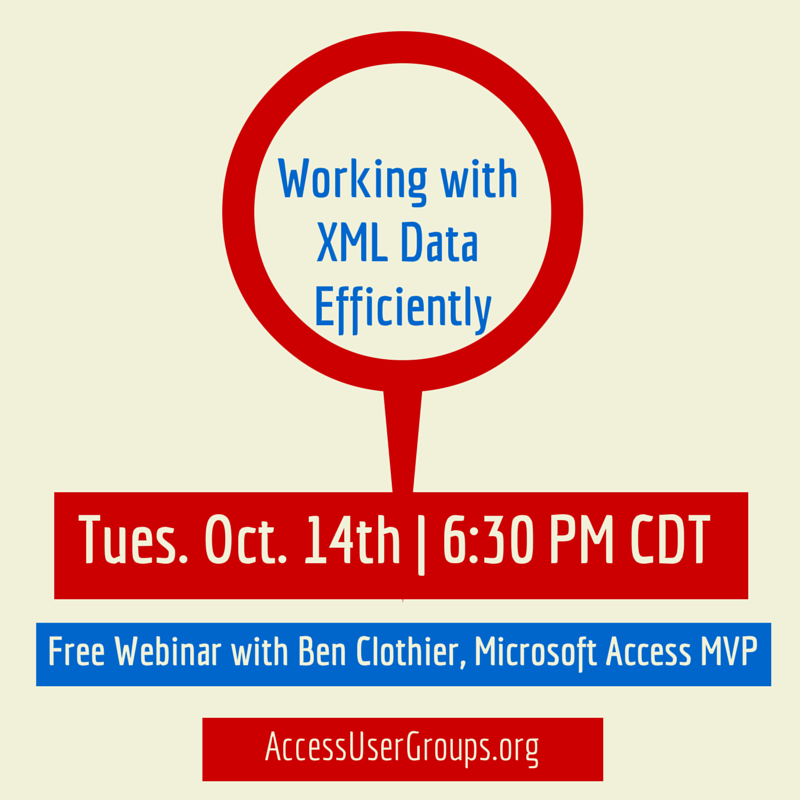 Tuesday, October 14th – Working with XML Data Efficiently