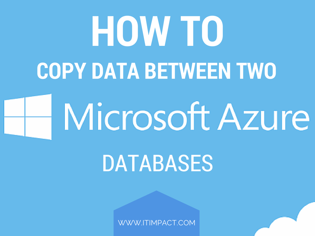 Copy Data Between Two Azure Databases