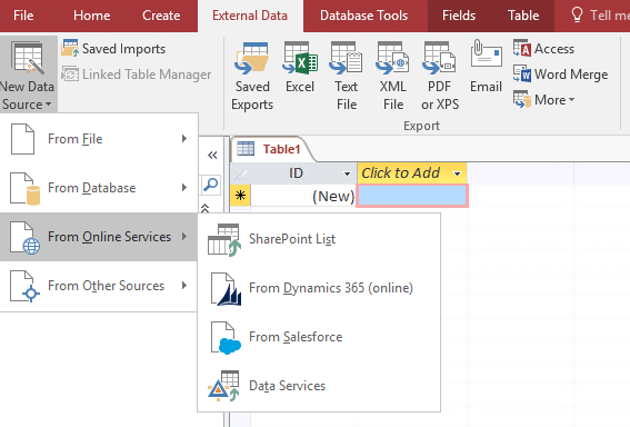 New Connectors in Access: Microsoft Dynamics and Salesforce