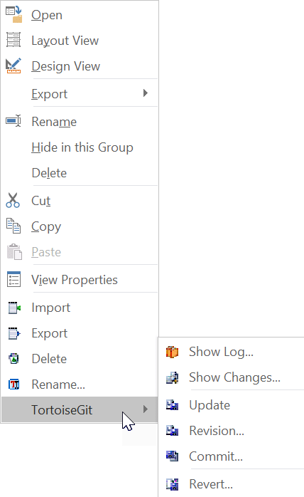 Using OASIS-SVN and git for Access source code control