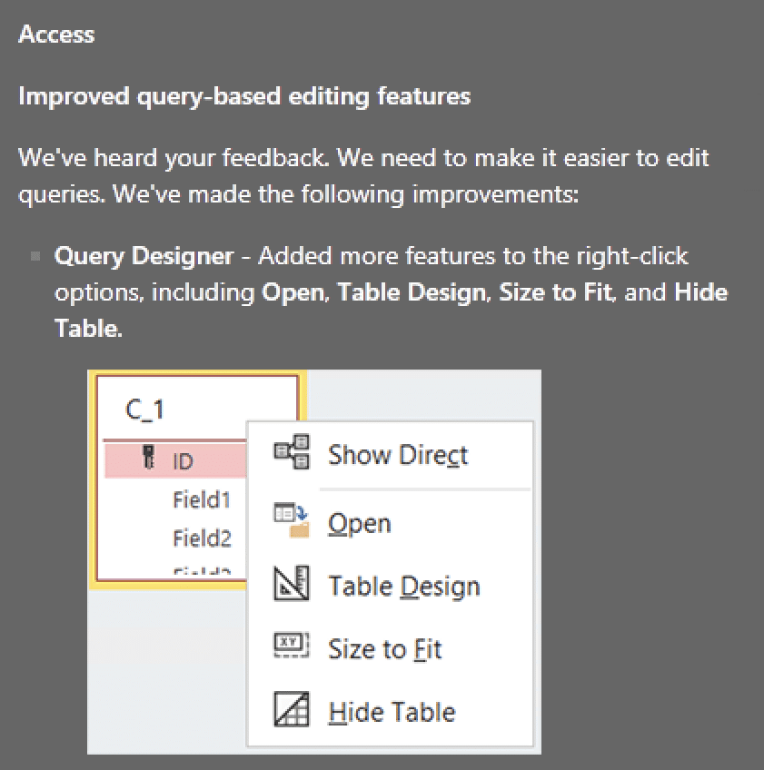 New Microsoft Access Features Coming Your Way!