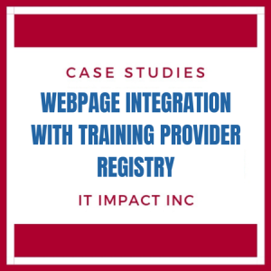 Webpage Integration with Training Provider Registry